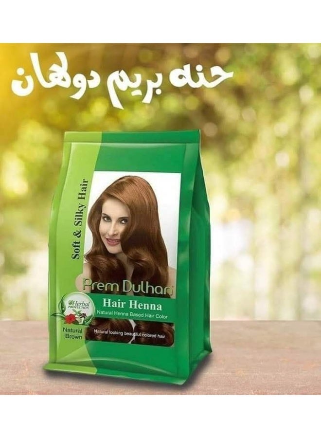 بريم دولهان حنّة بريم دولهان الهندية Prime Dolhan – حنة علاجية بالأعشاب – تقليل التساقط والقشرة – تنعيم ولمعان – لون بني طبيعي - Image 3